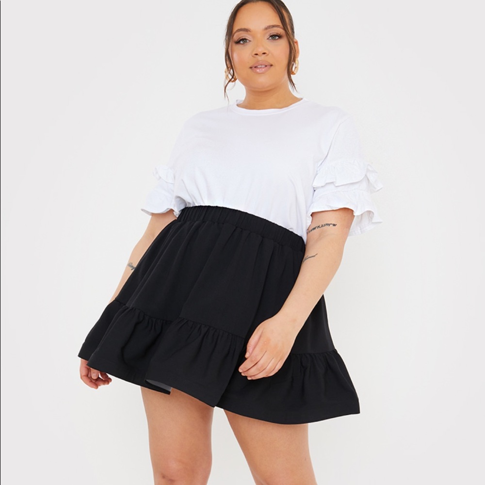 Lorna Luxe Black Sersi Exaggerated FrillSkirt